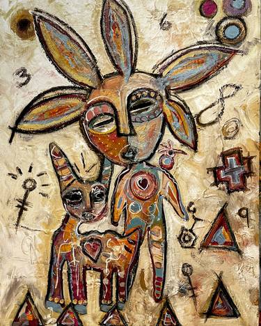 Original Expressionism Animal Paintings by Mathieu Jean