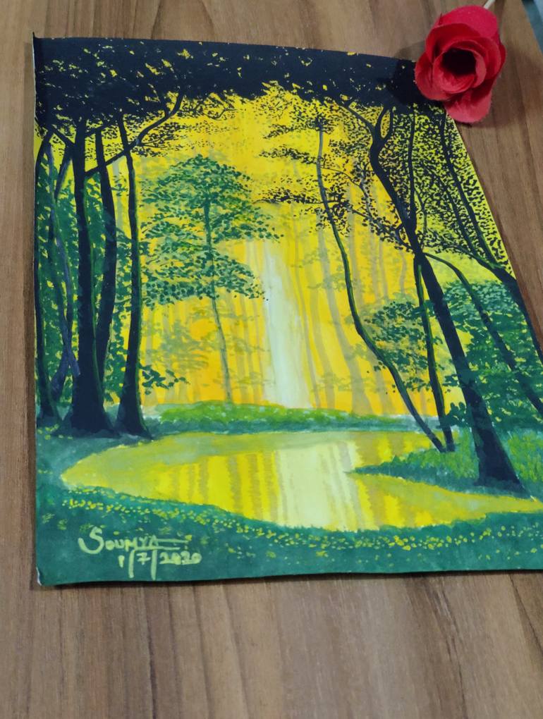 Original Realism Landscape Painting by Soumya Kushwaha