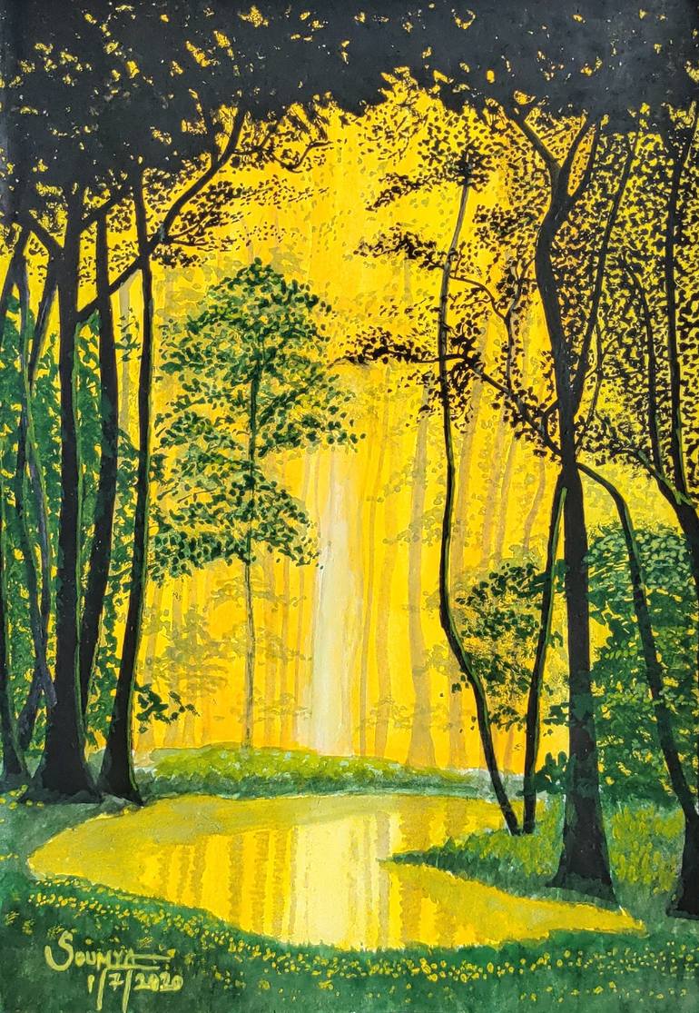 Original Realism Landscape Painting by Soumya Kushwaha