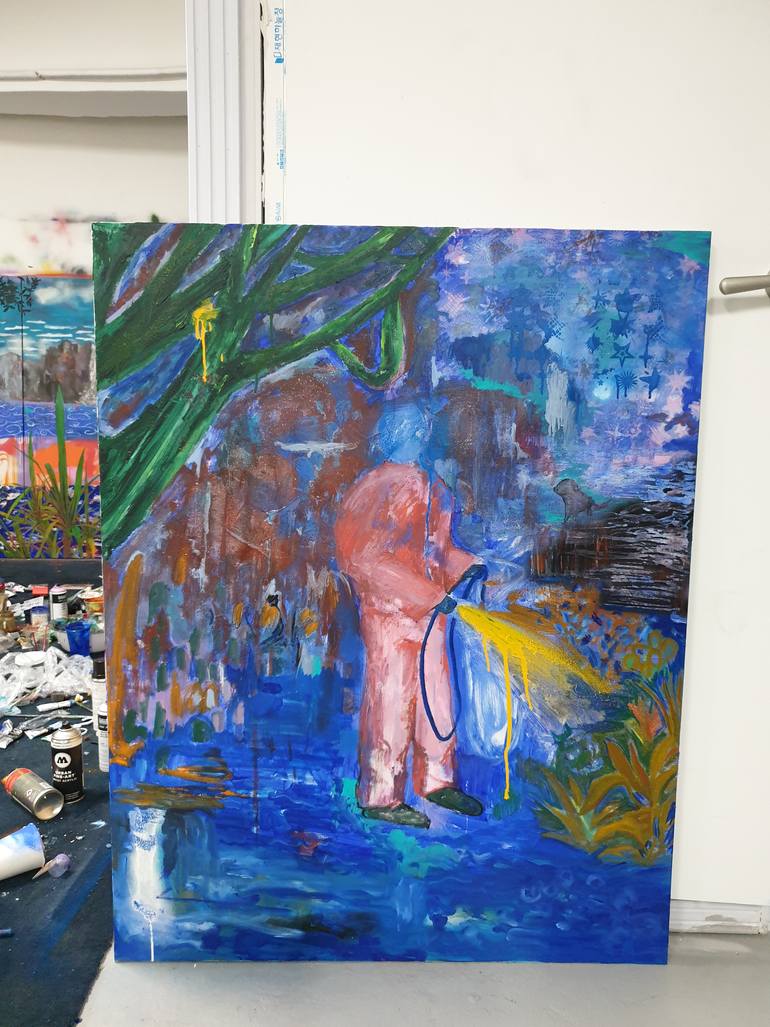 Original Abstract Expressionism Landscape Painting by Taedong Lee