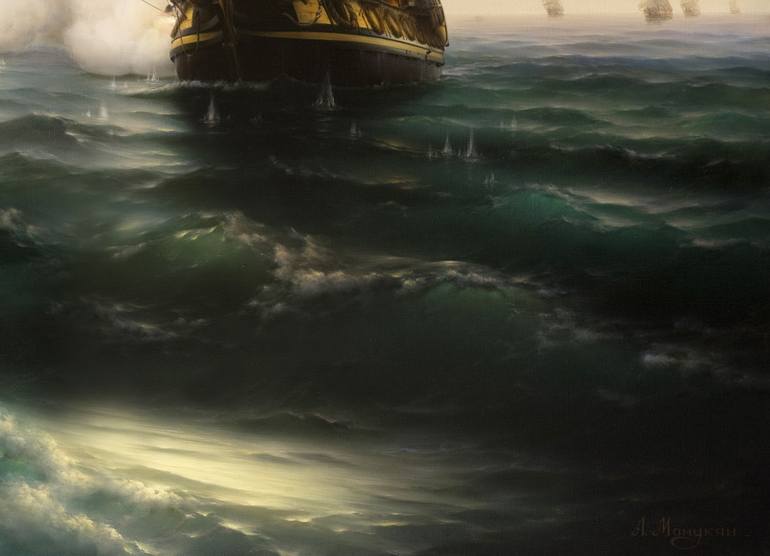 Original Impressionism Seascape Painting by Armen Manukyan