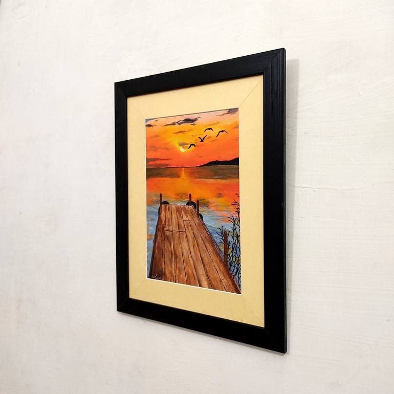Original Contemporary Seascape Painting by Discrete Shadow