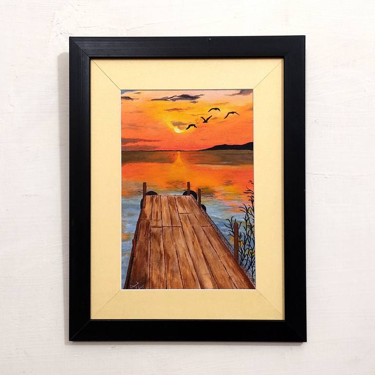 Original Contemporary Seascape Painting by Discrete Shadow