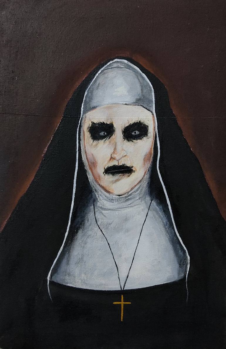 NUN Painting by Discrete Shadow Saatchi Art