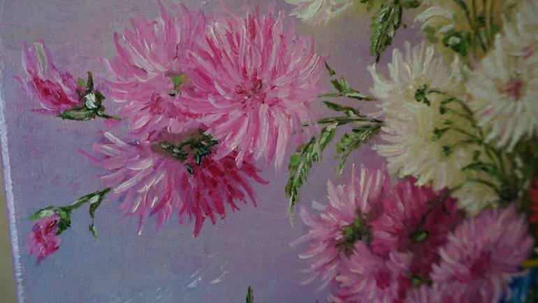 Original Art Deco Floral Painting by Olena Dmytrenko