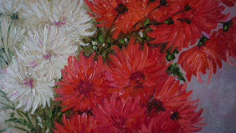 Original Art Deco Floral Painting by Olena Dmytrenko