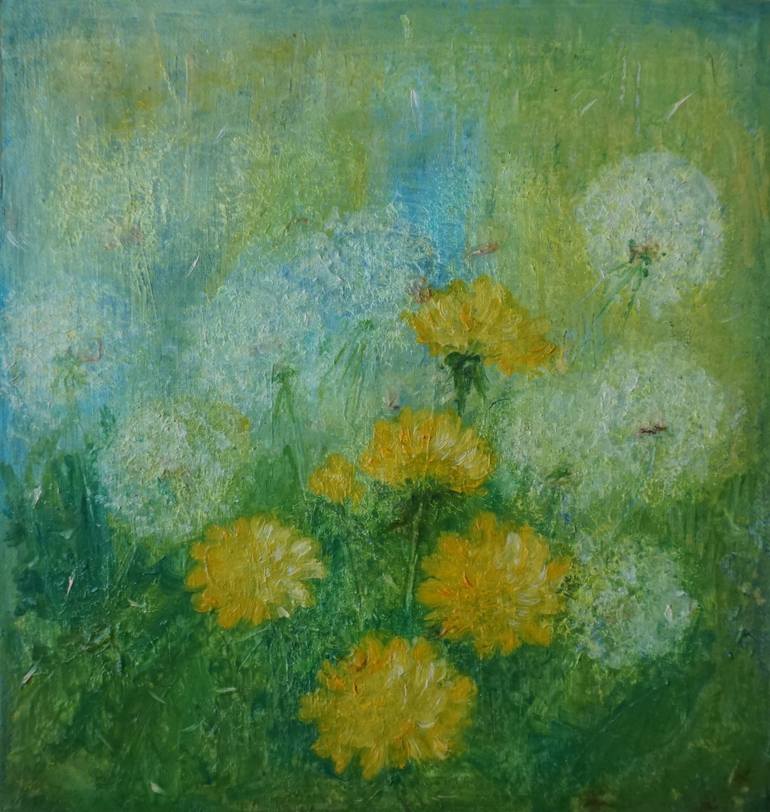 Dandelions Painting by Olena Dmytrenko | Saatchi Art