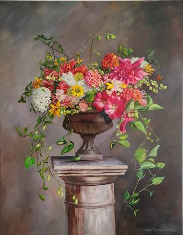 Print of Realism Floral Paintings by Snezana Logovska