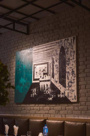 Original Abstract Expressionism Abstract Painting by Azan Khan