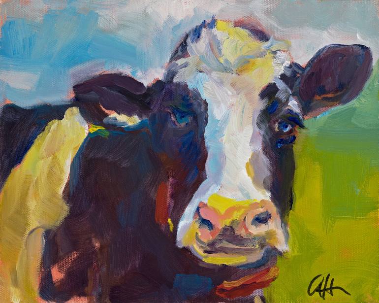 Moo Painting by adele hendricks | Saatchi Art