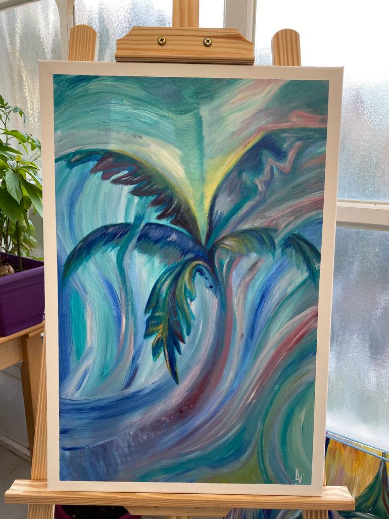 Original Abstract Outer Space Painting by Alina Landers