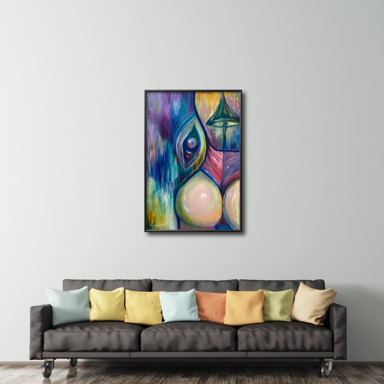 Original Abstract Expressionism Erotic Painting by Alina Landers