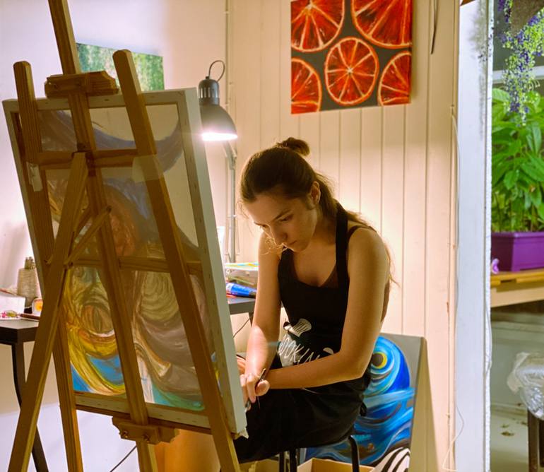 Original Abstract Erotic Painting by Alina Landers