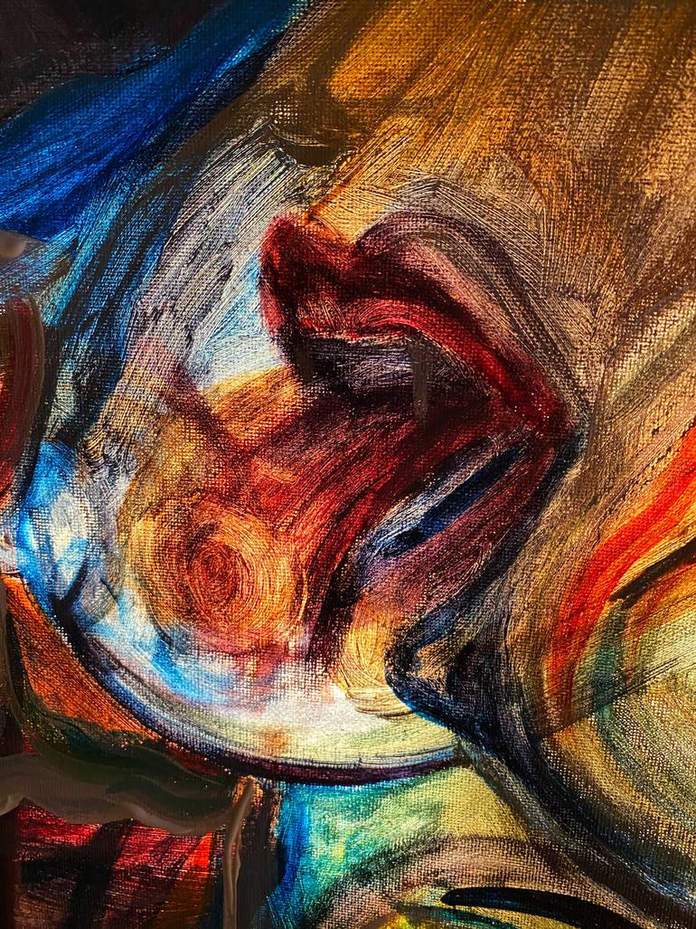 Original Abstract Erotic Painting by Alina Landers