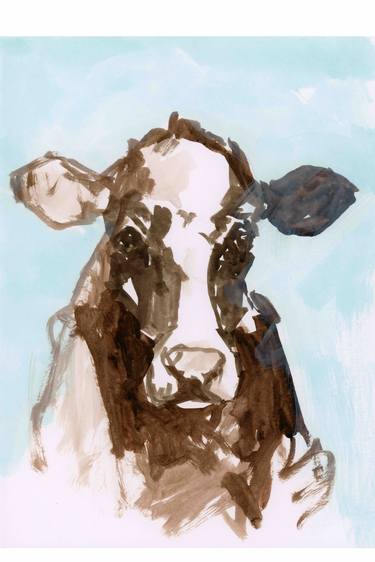 Original Fine Art Cows Paintings by cartissi studio