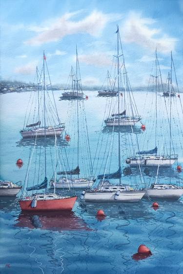 Original Impressionism Seascape Paintings by Maya Galleas