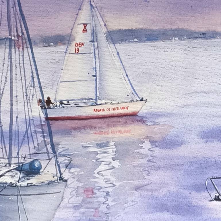 Original Impressionism Seascape Painting by Maya Burchak