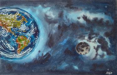 Print of Outer Space Paintings by Maya Galleas