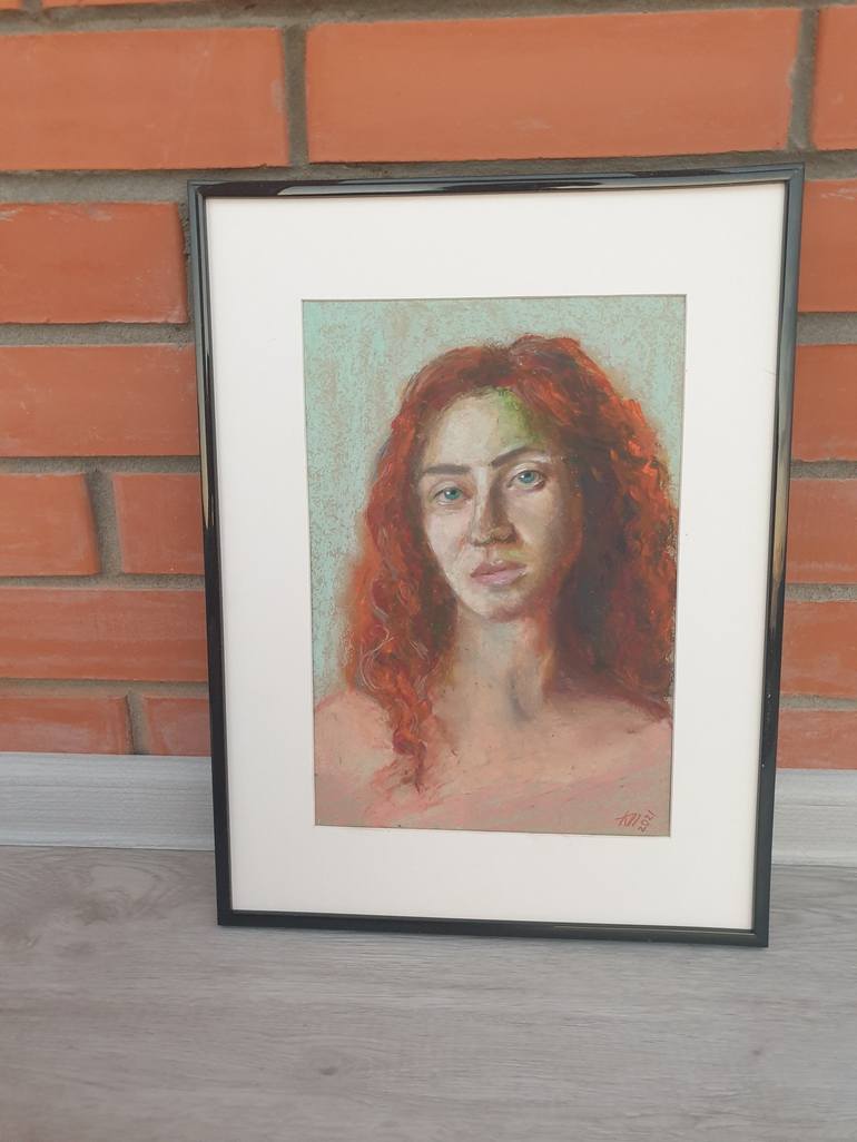 Original Expressionism Portrait Drawing by Ksenia  Polzikova