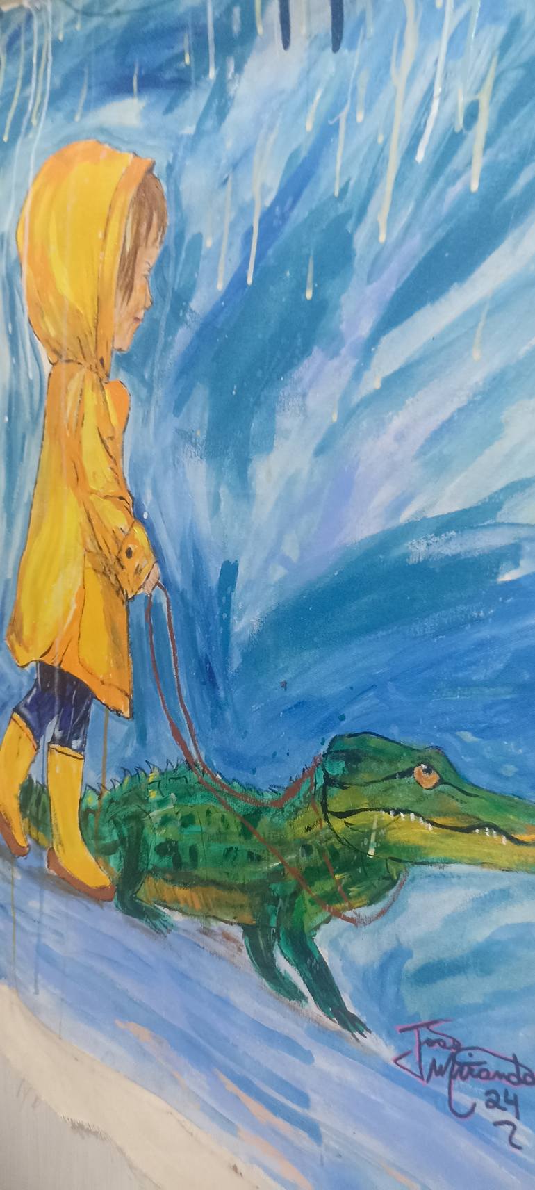 Original Abstract Fashion Painting by Joao Miranda