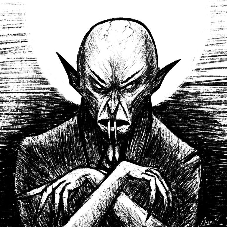 Nosferatu Drawing by Bryan Chaviano | Saatchi Art