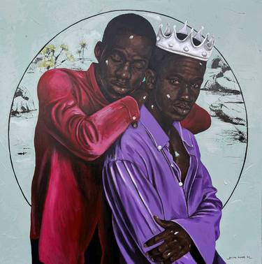 Print of Men Paintings by Eyitayo Alagbe