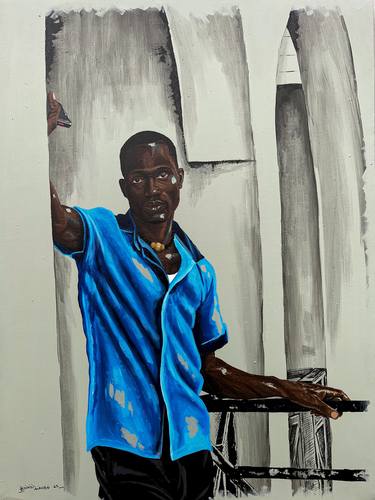Original Men Painting by Eyitayo Alagbe