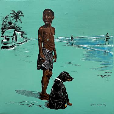 Original Figurative Children Paintings by Eyitayo Alagbe
