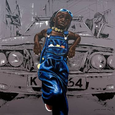 Original Figurative Children Paintings by Eyitayo Alagbe