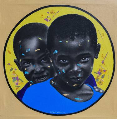 Print of Figurative Children Paintings by Eyitayo Alagbe