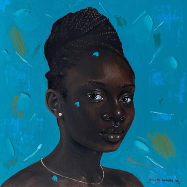 Saatchi Art Artist Eyitayo Alagbe; Mixed Media, “Oloju Ede (one with beautiful eyes)” #art
