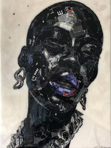 Print of Portrait Collage by Ron van Dam