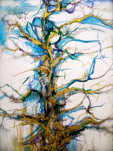 Print of Abstract Expressionism Tree Drawings by Sue Macaulay