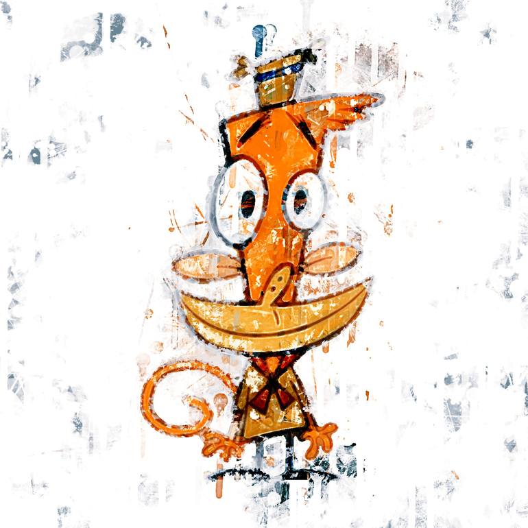 Cartoon Camp Lazlo Monkey Lazlo character painting watercolor colorful ...