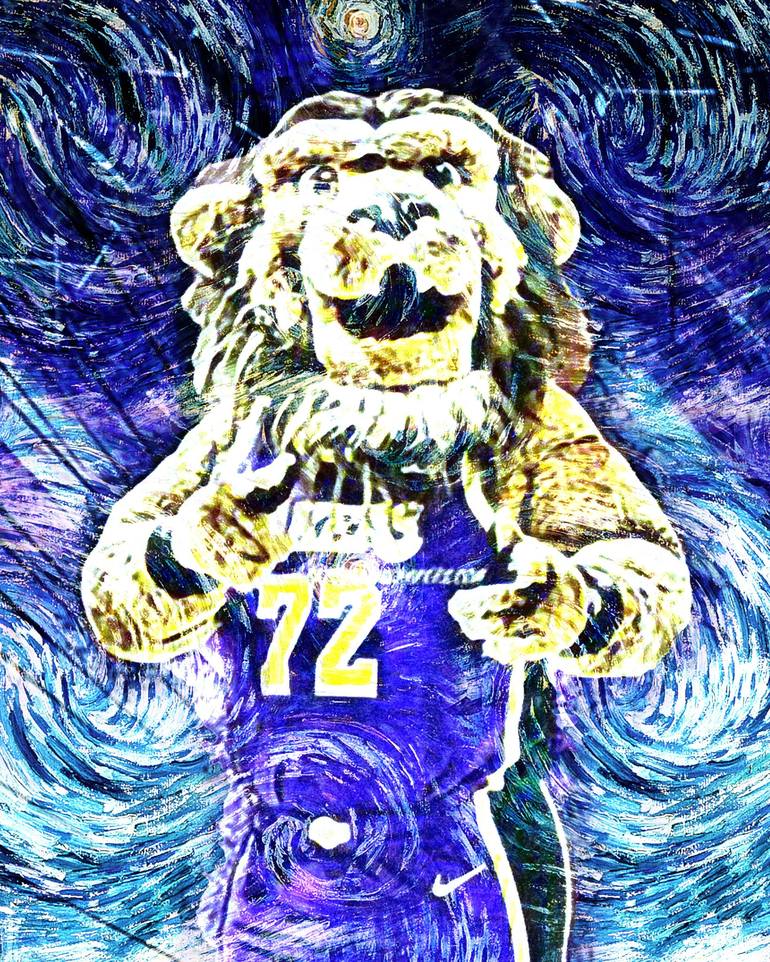 Bailey Art Mascot Los Angeles Lakers Art Nba Usa Los Angeles Lakers ...