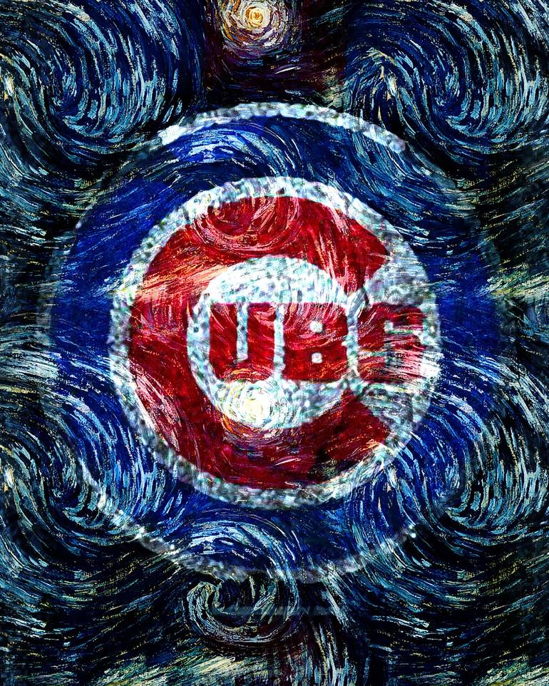 Chicago Cubs Logo Mlb Baseball Usa Major League Baseball Asphalt Art Baseball  Club Chicago Cubs Logo Printmaking by Fuccccck UUUUUUUUUUUUUU | Saatchi Art
