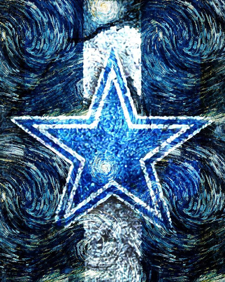 Dallas Cowboys flag, NFL, blue white metal background, american football  team, HD wallpaper