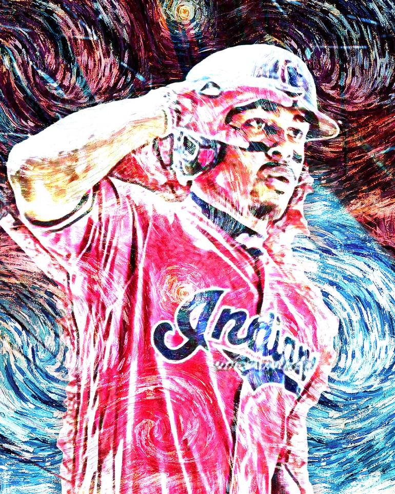 Francisco Lindor Mlb Art Cleveland Indians Paquito Shortstop
