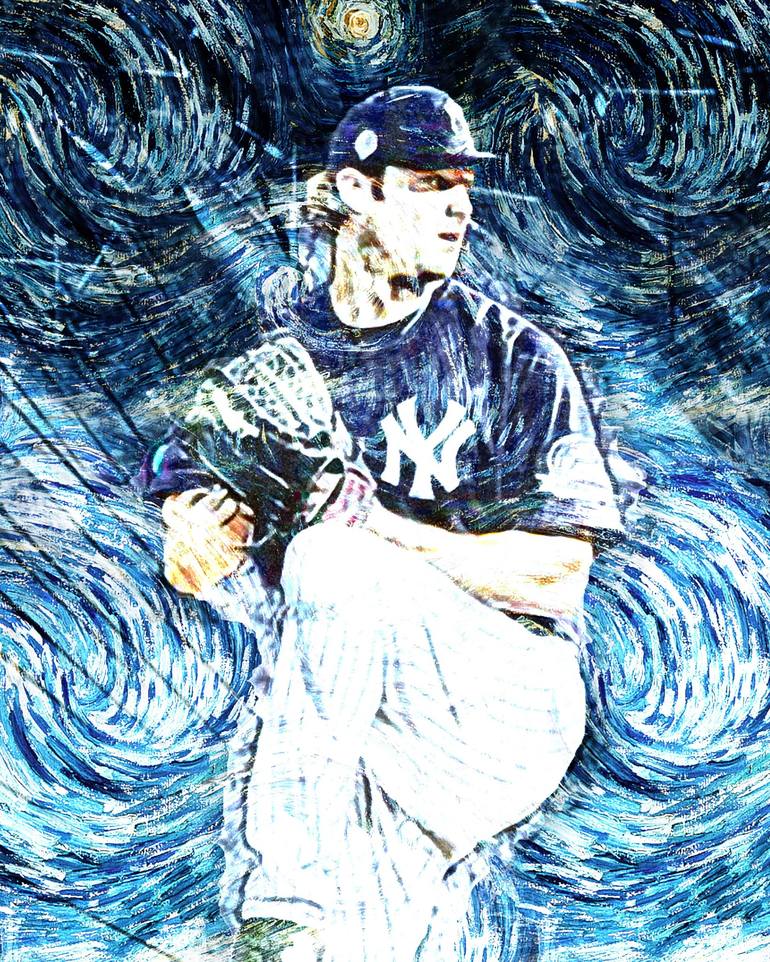 New York Yankees abstract painting art NYY baseball