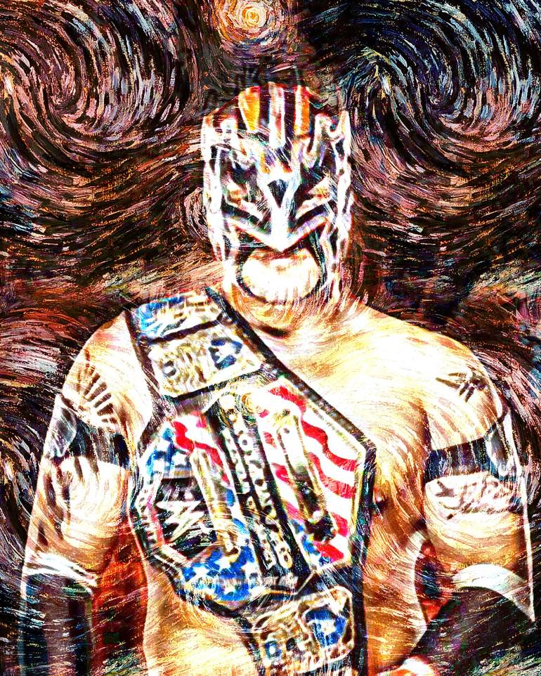 Kalisto Paint Splashes Wwe American Wrestlers Wrestling Art Emanuel ...