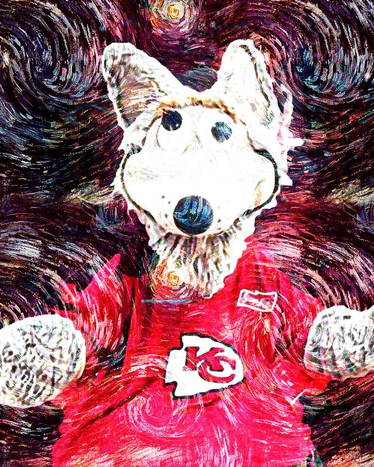 Kc Wolf Mascot Kansas City Chiefs Art Nfl Usa Kansas City Chiefs Mascot ...