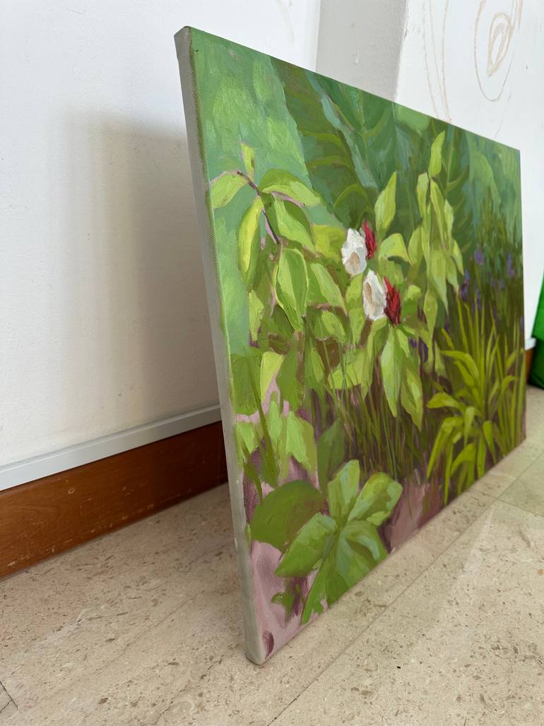 Original Abstract Botanic Painting by Anna Bogushevskaya