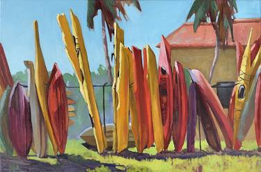 Original Boat Paintings by Anna Bogushevskaya