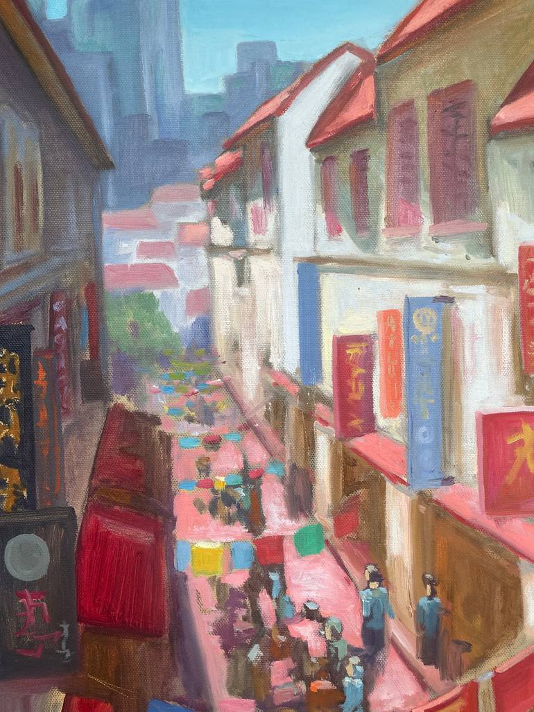 Original Impressionism Cities Painting by Anna Bogushevskaya