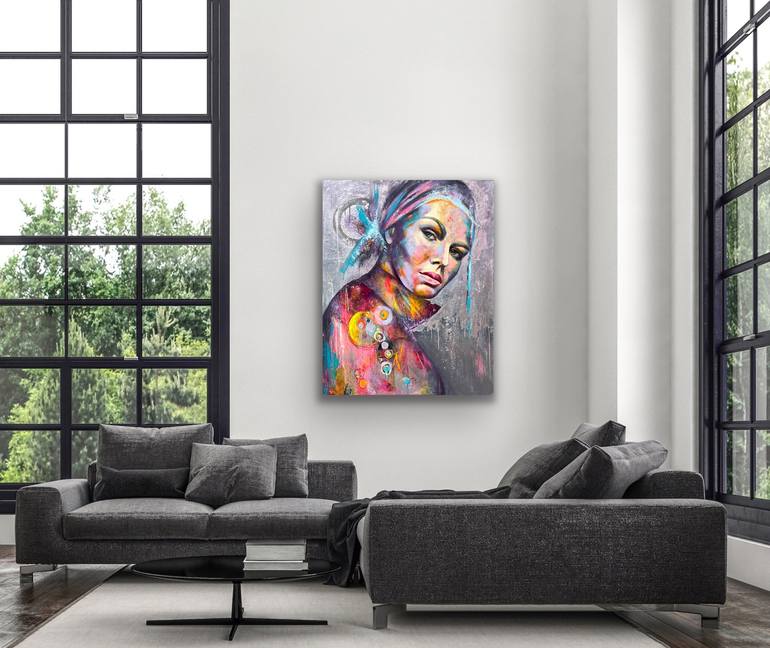 Original Abstract Expressionism Women Painting by Andrea Chudoba