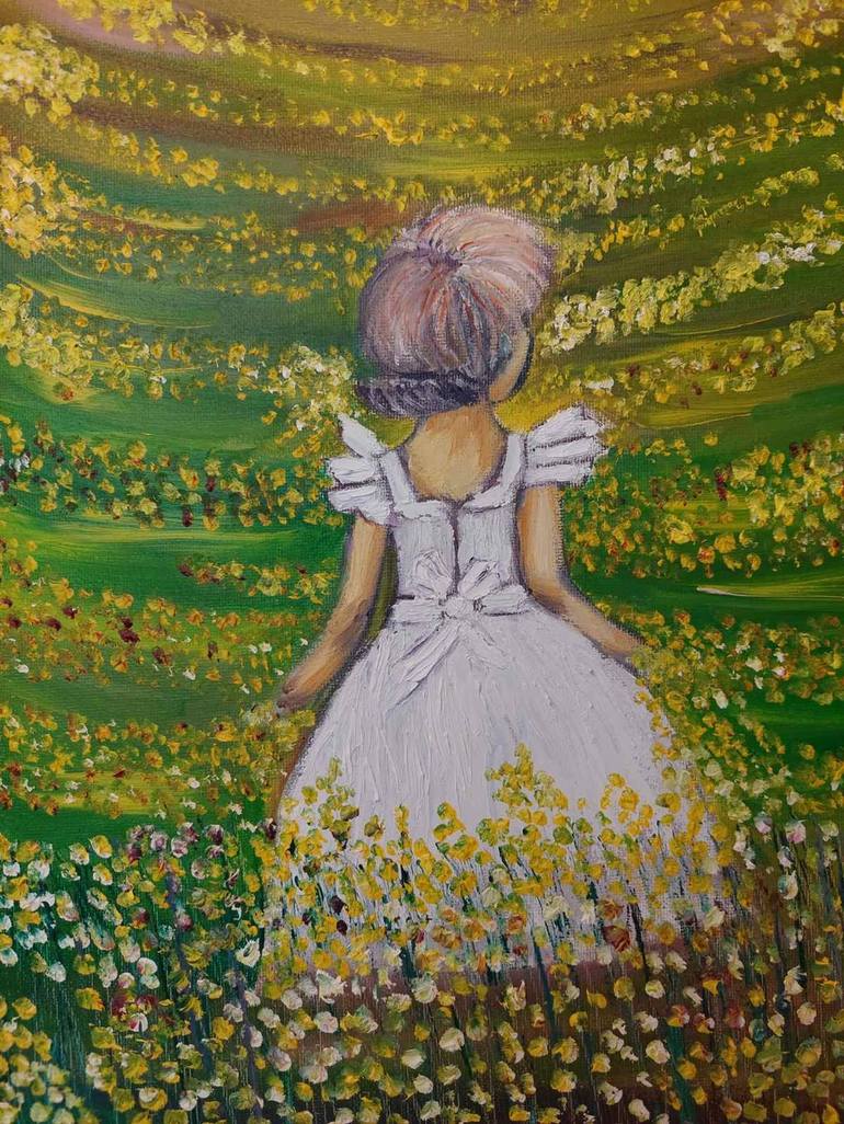 Original Oil Painting Impasto Style Beautiful Painting Your Flower Field Painting By Violetta Pavlenko Saatchi Art