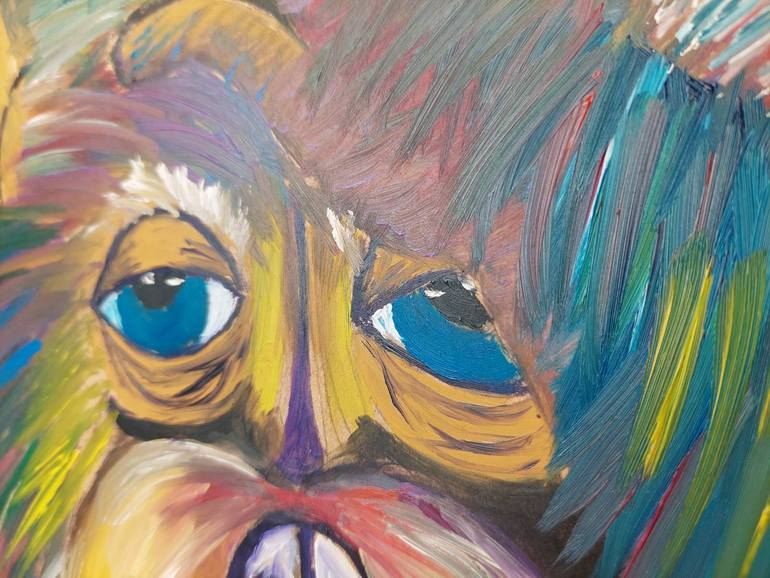 Original Abstract Animal Painting by Violetta Pavlenko
