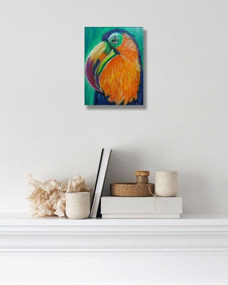 Original Abstract Expressionism Animal Painting by Violetta Pavlenko