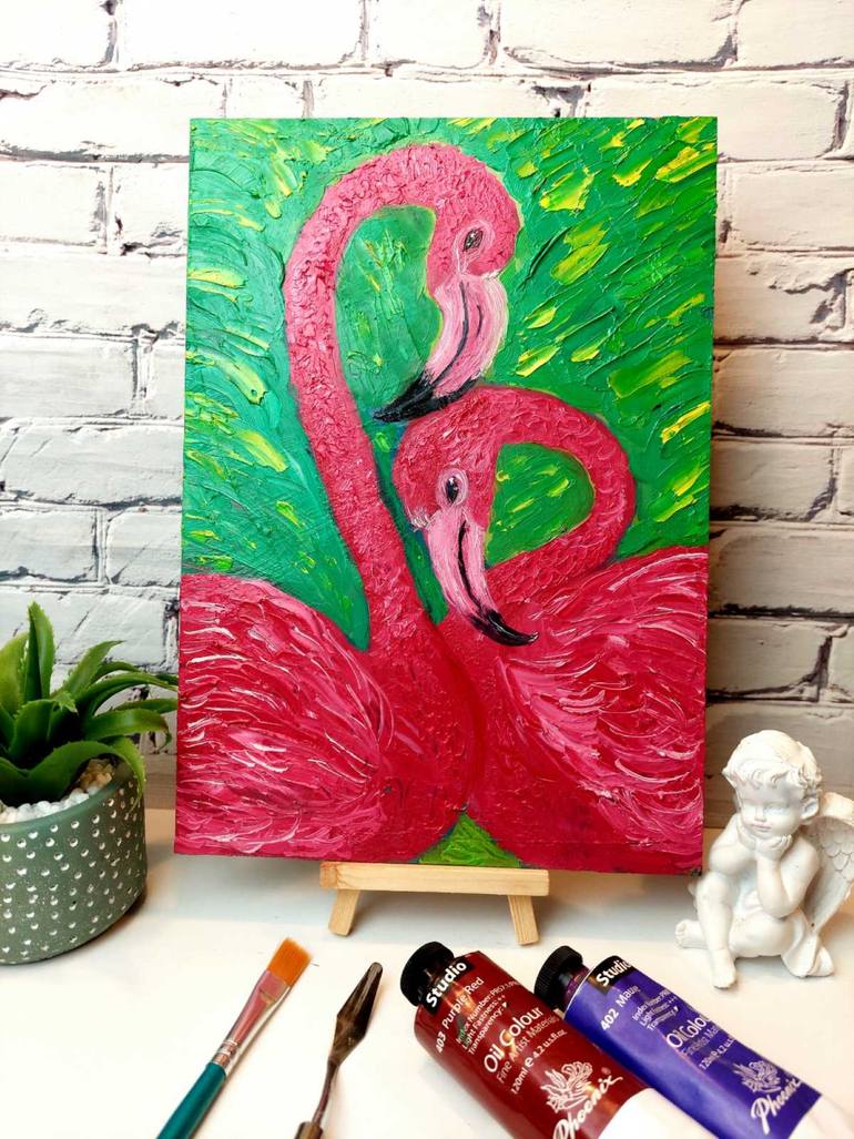 Original Abstract Expressionism Animal Painting by Violetta Pavlenko