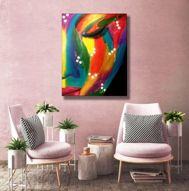 Original Abstract Expressionism Abstract Painting by Violetta Pavlenko